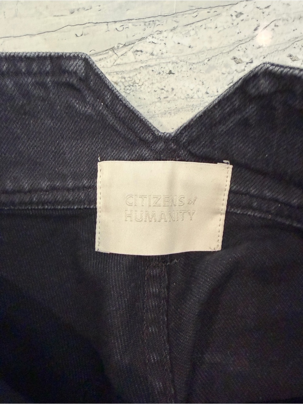 Citizens Of Humanity Charcoal Flare Jeans - High Waist Wide Leg - Picture 5 of 6